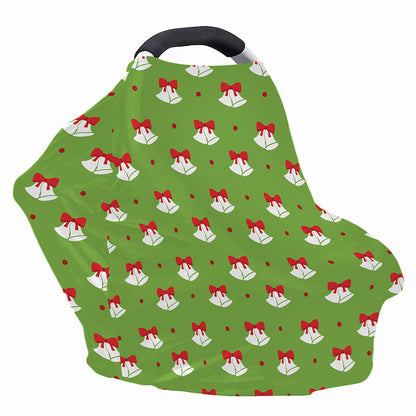 Merry Christmas Bells Pattern Print Baby Seat Cover