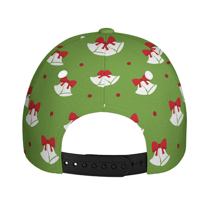 Merry Christmas Bells Pattern Print Baseball Cap