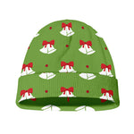 Merry Christmas Bells Pattern Print Beanie