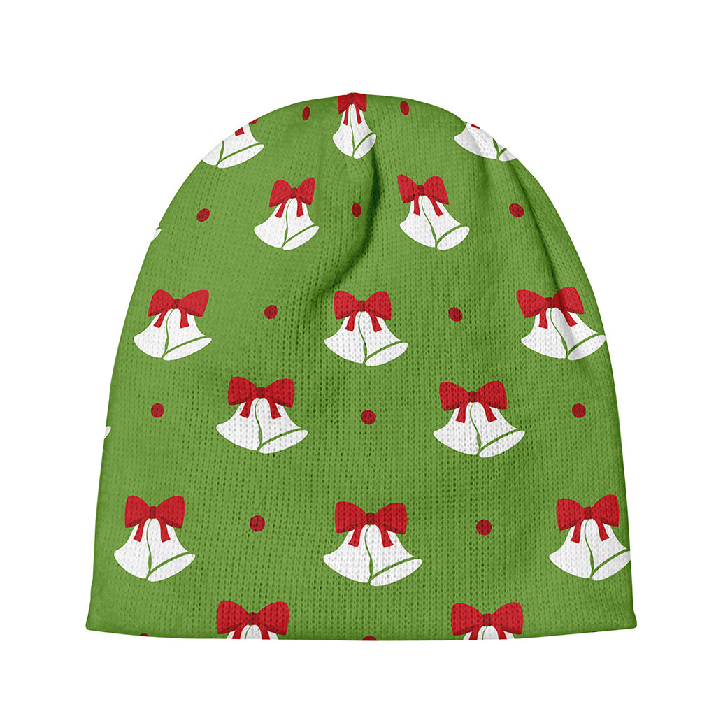 Merry Christmas Bells Pattern Print Beanie