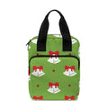 Merry Christmas Bells Pattern Print Bible Tote Bag