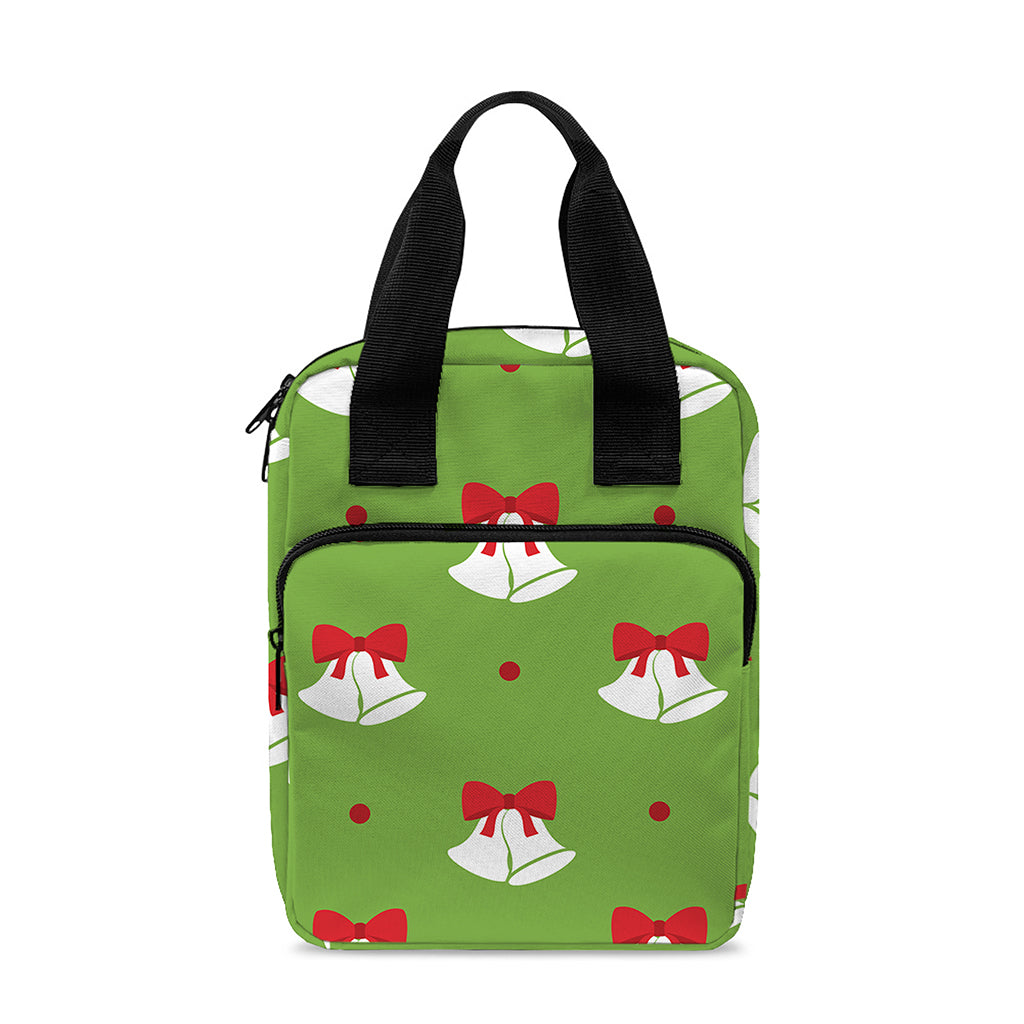 Merry Christmas Bells Pattern Print Bible Tote Bag
