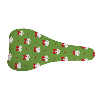 Merry Christmas Bells Pattern Print Bicycle Seat Cover