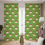 Merry Christmas Bells Pattern Print Blackout Pencil Pleat Curtains