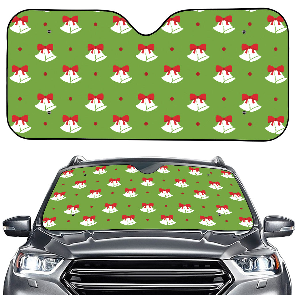 Merry Christmas Bells Pattern Print Car Windshield Sun Shade