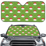 Merry Christmas Bells Pattern Print Car Windshield Sun Shade