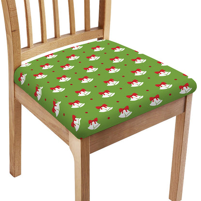 Merry Christmas Bells Pattern Print Chair Cushion Cover