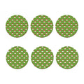 Merry Christmas Bells Pattern Print Coaster Set