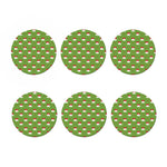 Merry Christmas Bells Pattern Print Coaster Set