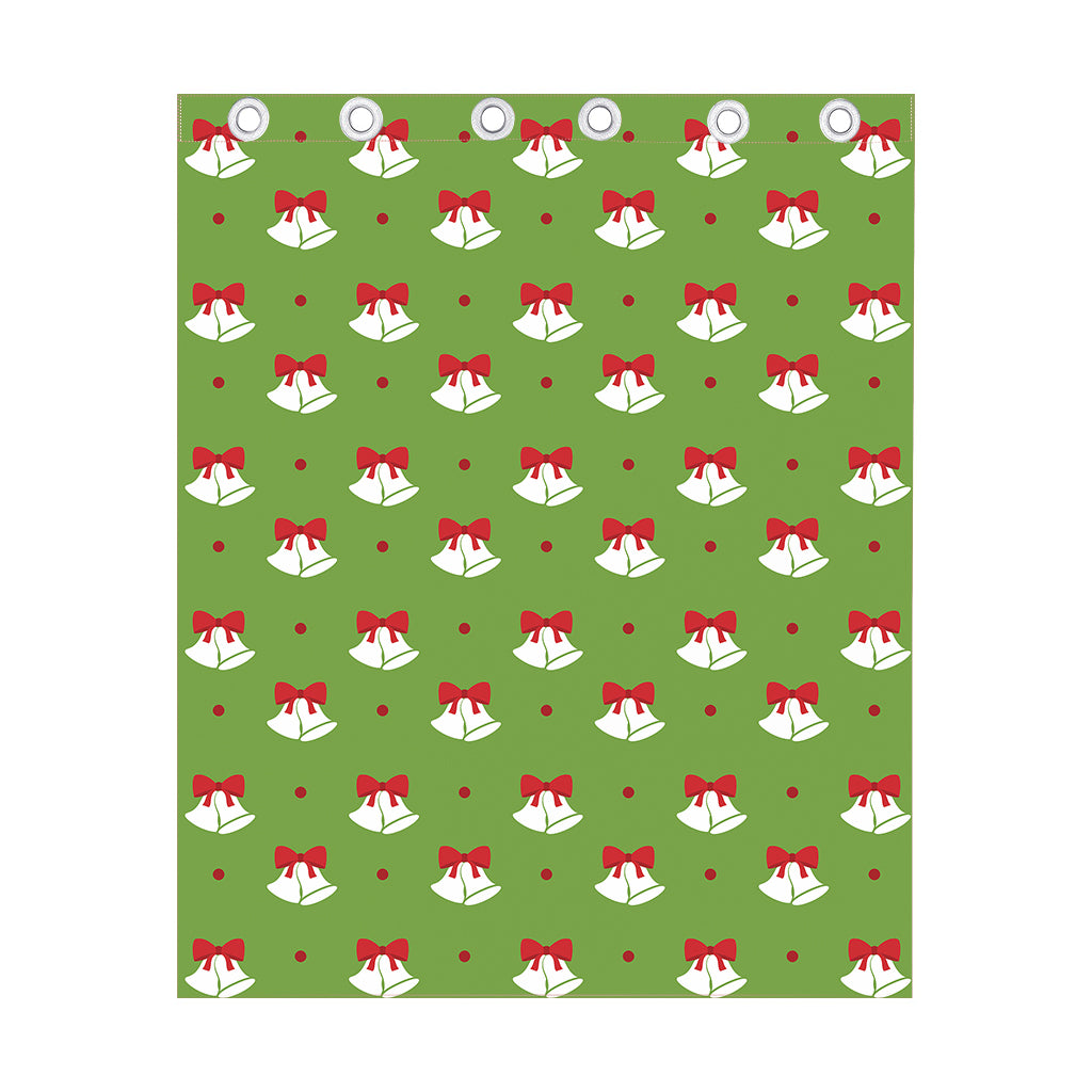 Merry Christmas Bells Pattern Print Curtain