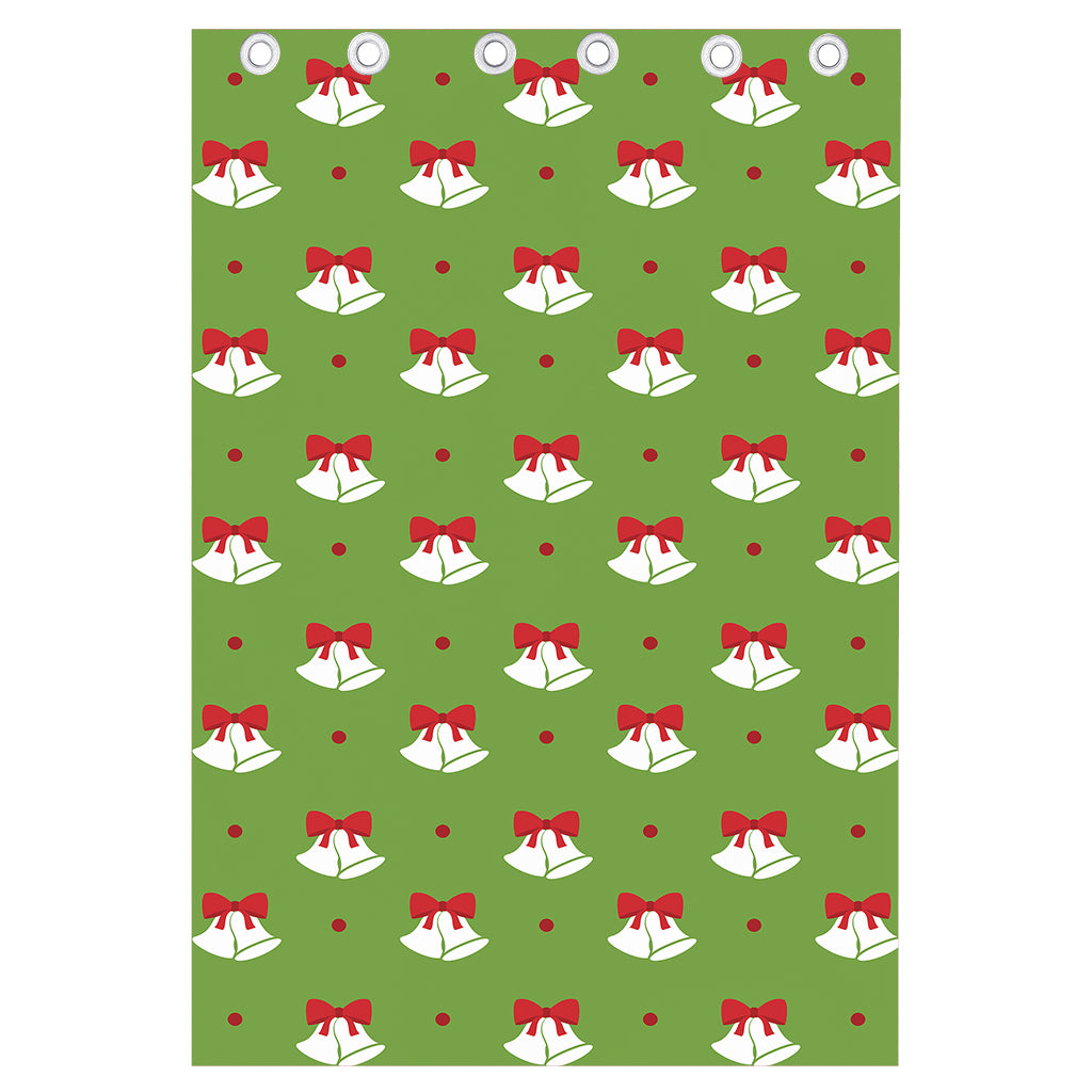 Merry Christmas Bells Pattern Print Curtain