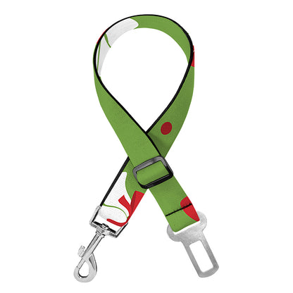 Merry Christmas Bells Pattern Print Dog Seat Belt