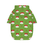 Merry Christmas Bells Pattern Print Dog Zip Up Hoodie
