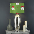 Merry Christmas Bells Pattern Print Drum Lamp Shade