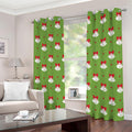 Merry Christmas Bells Pattern Print Extra Wide Grommet Curtains