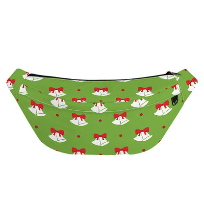 Merry Christmas Bells Pattern Print Fanny Pack