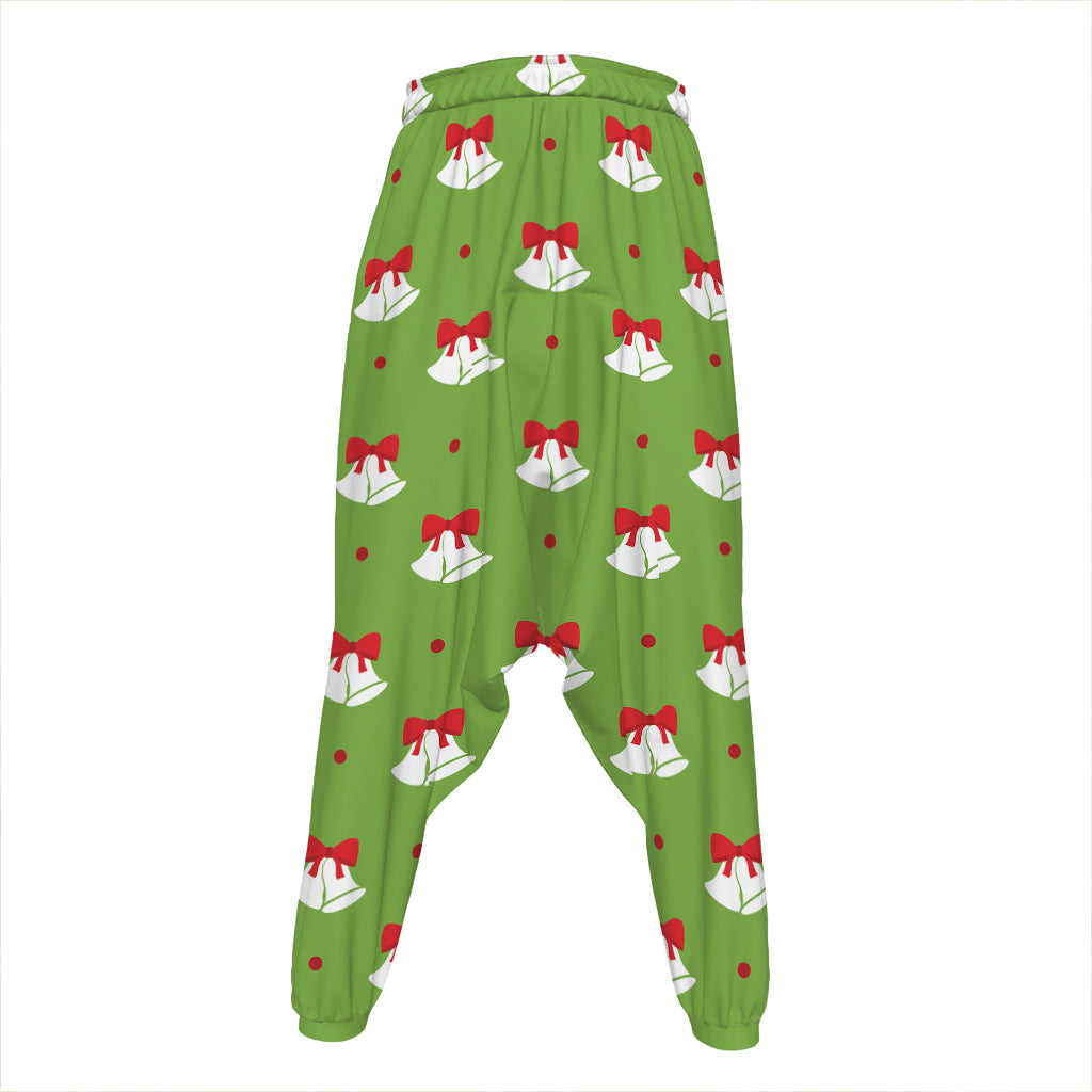 Merry Christmas Bells Pattern Print Hammer Pants