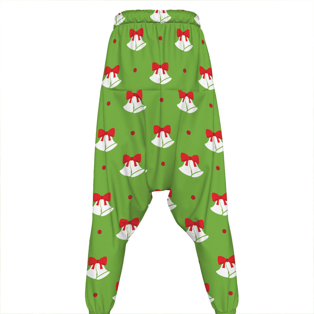 Merry Christmas Bells Pattern Print Hammer Pants