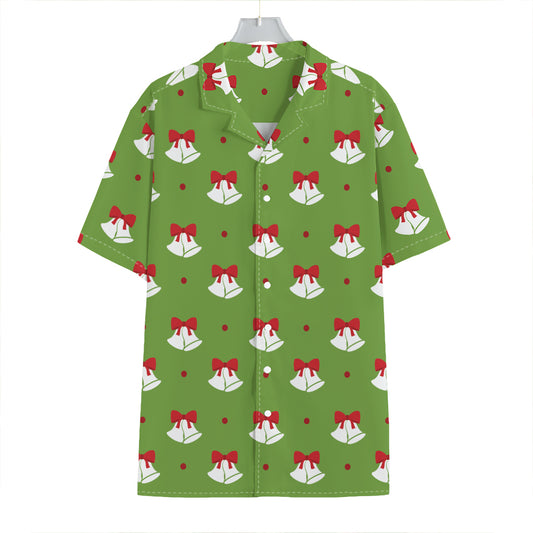 Merry Christmas Bells Pattern Print Hawaiian Shirt