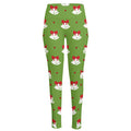 Merry Christmas Bells Pattern Print High-Waisted Pocket Leggings