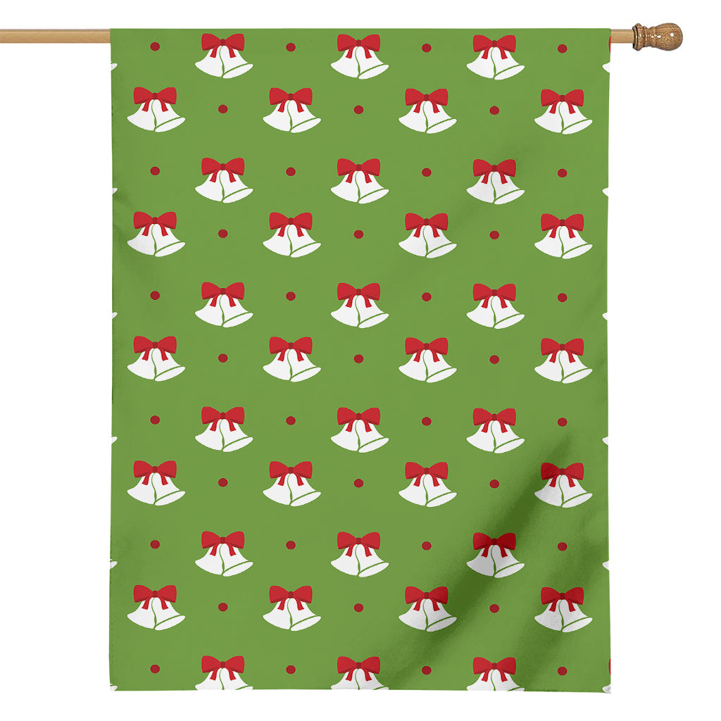Merry Christmas Bells Pattern Print House Flag