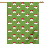 Merry Christmas Bells Pattern Print House Flag
