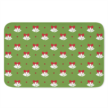 Merry Christmas Bells Pattern Print Indoor Door Mat