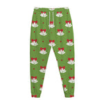 Merry Christmas Bells Pattern Print Jogger Pants