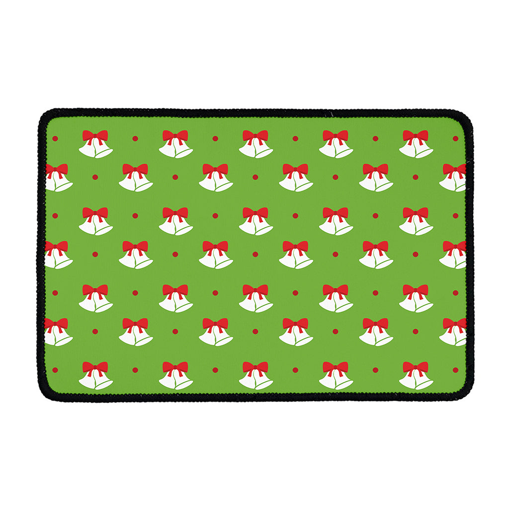 Merry Christmas Bells Pattern Print Kitchen Mat
