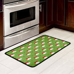 Merry Christmas Bells Pattern Print Kitchen Mat