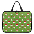 Merry Christmas Bells Pattern Print Laptop Sleeve With Handle