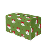 Merry Christmas Bells Pattern Print Leather Tissue Box Cover