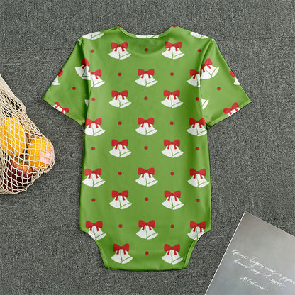 Merry Christmas Bells Pattern Print Men's Bodysuit