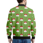 Merry Christmas Bells Pattern Print Men's Bomber Jacket