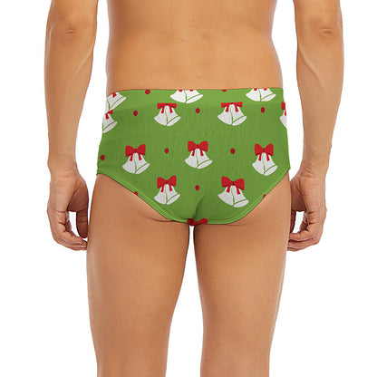 Merry Christmas Bells Pattern Print Men's Briefs