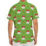 Merry Christmas Bells Pattern Print Men's Deep V-Neck Shirt