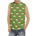 Merry Christmas Bells Pattern Print Men's Fitness Tank Top