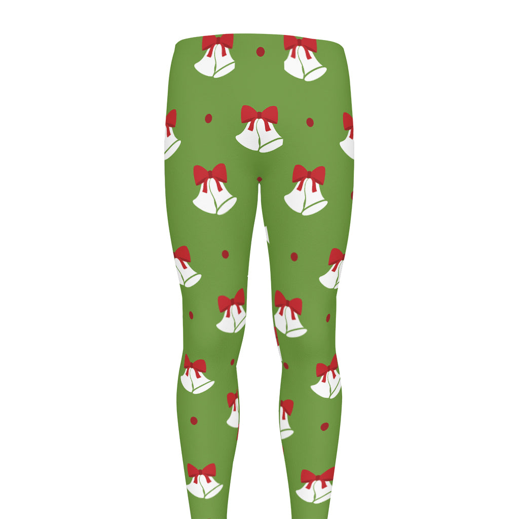 Merry Christmas Bells Pattern Print Men's leggings