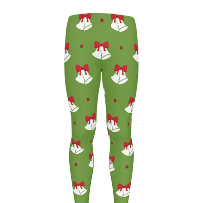 Merry Christmas Bells Pattern Print Men's leggings