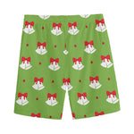 Merry Christmas Bells Pattern Print Men's Sports Shorts
