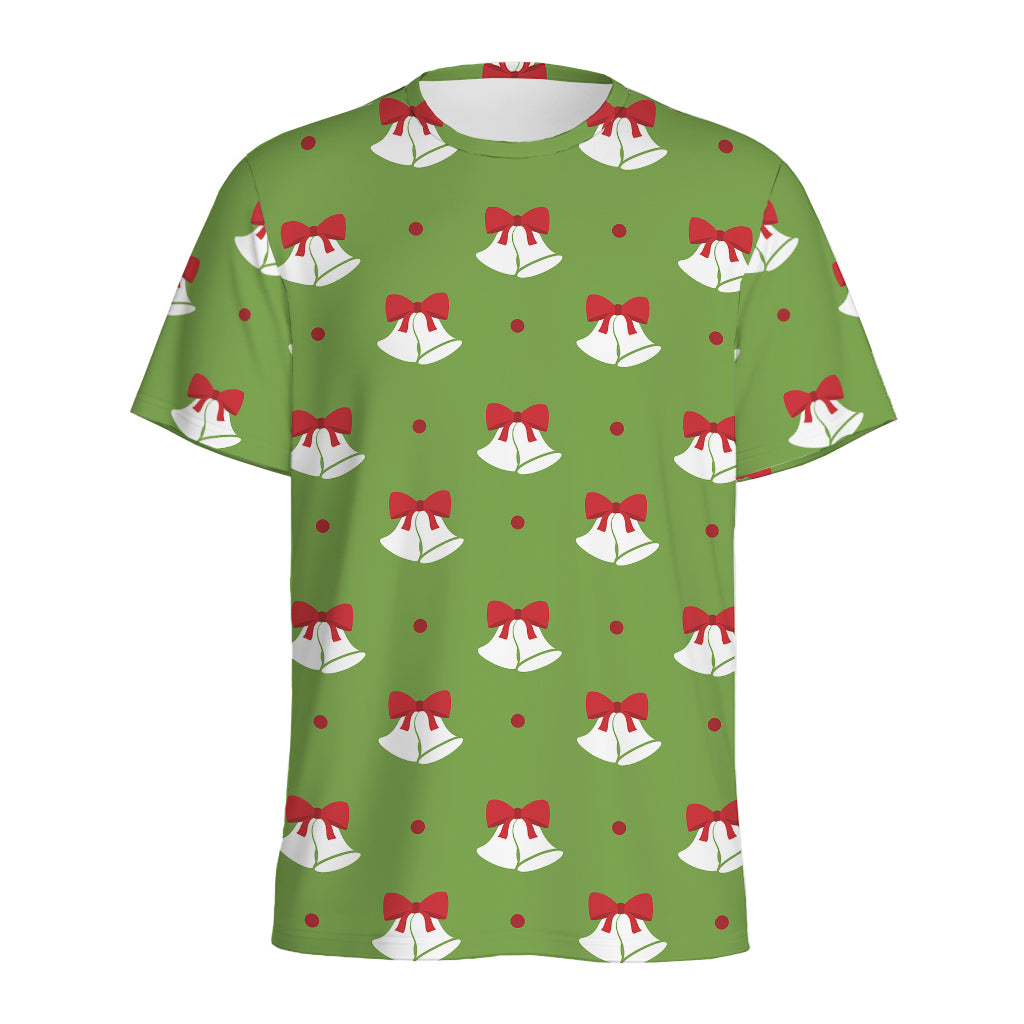 Merry Christmas Bells Pattern Print Men's Sports T-Shirt