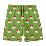 Merry Christmas Bells Pattern Print Men's Swim Trunks