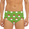 Merry Christmas Bells Pattern Print Men's Triangle Swim Briefs