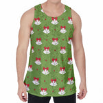 Merry Christmas Bells Pattern Print Men's Velvet Tank Top