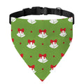 Merry Christmas Bells Pattern Print Over The Collar Dog Bandana