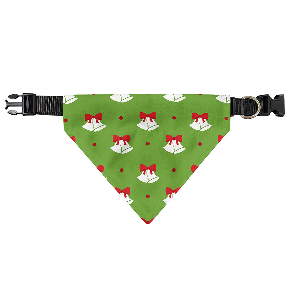 Merry Christmas Bells Pattern Print Over The Collar Dog Bandana