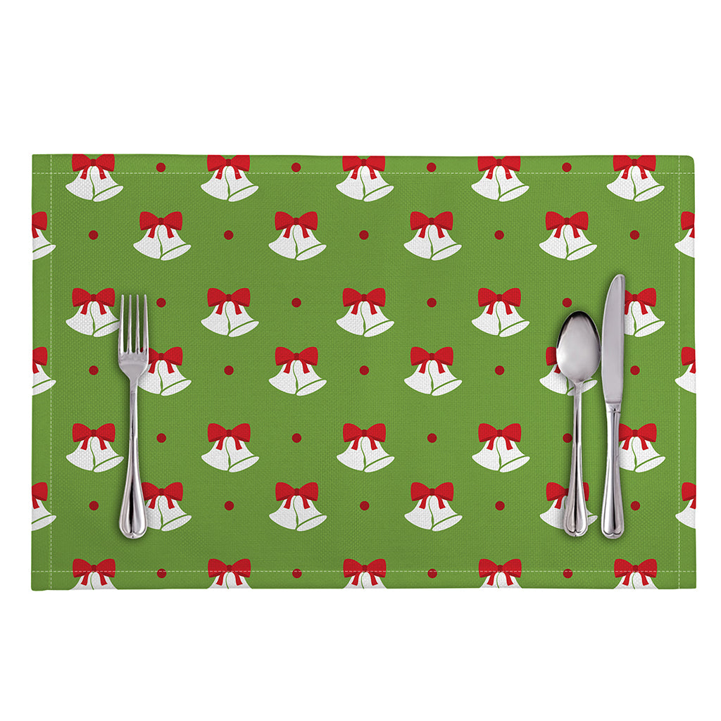 Merry Christmas Bells Pattern Print Placemat