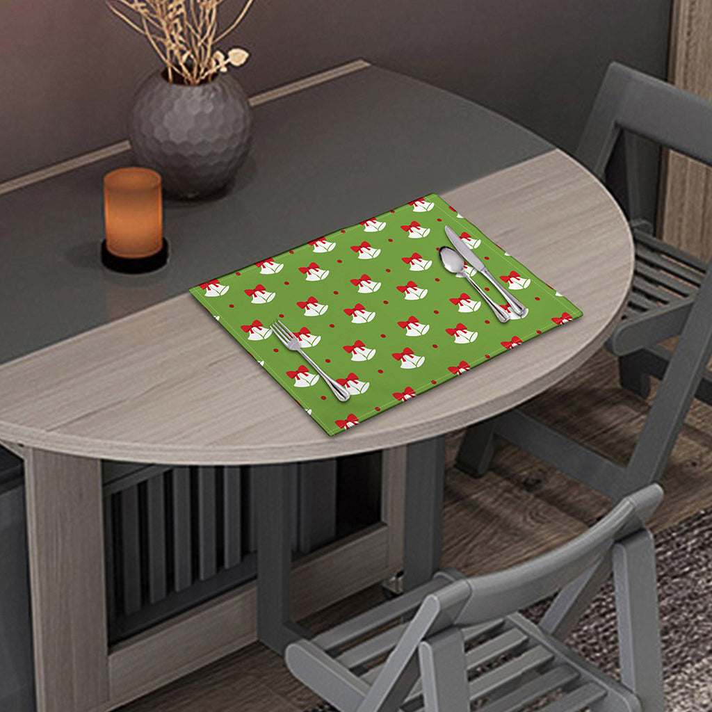 Merry Christmas Bells Pattern Print Placemat