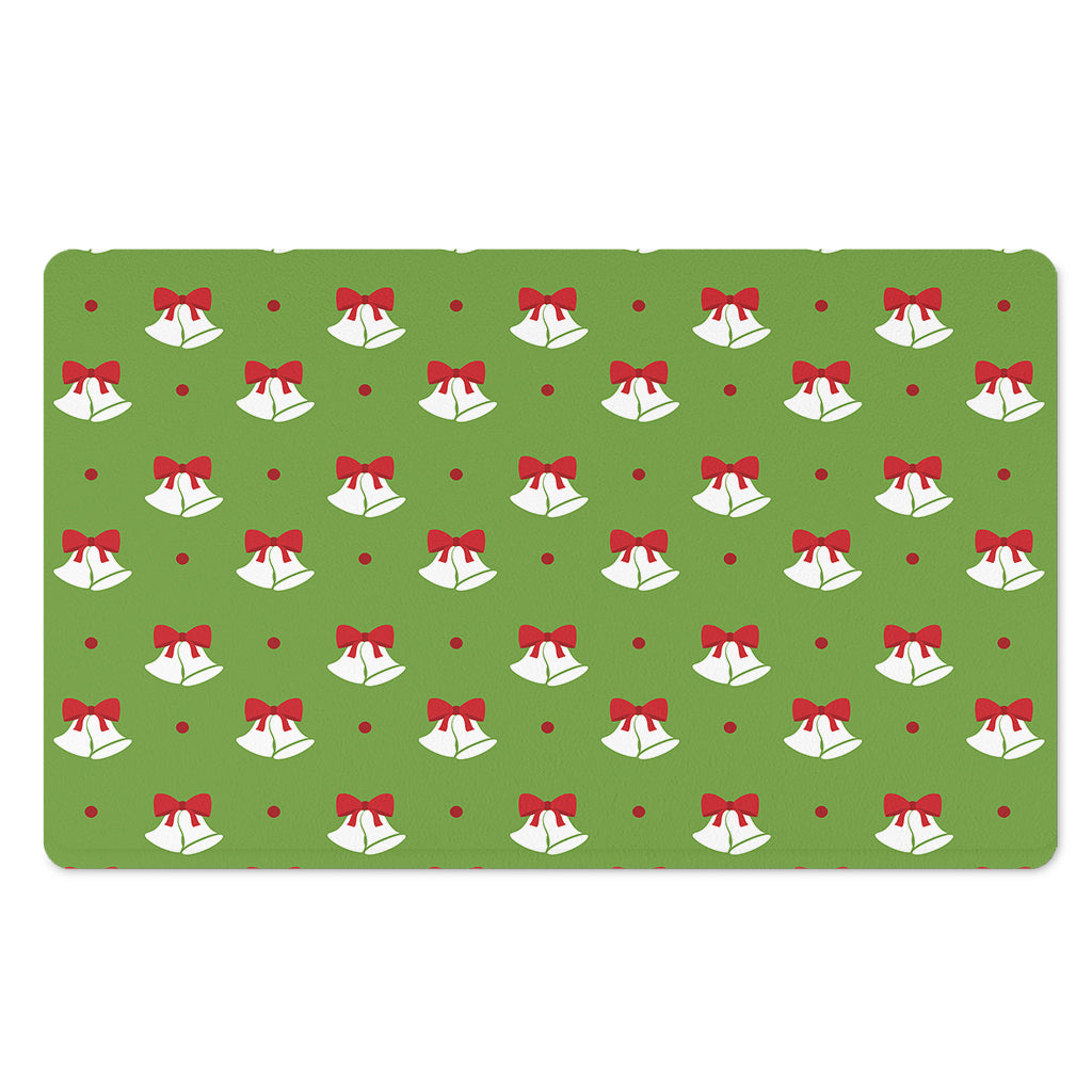 Merry Christmas Bells Pattern Print Polyester Doormat