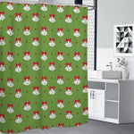 Merry Christmas Bells Pattern Print Premium Shower Curtain